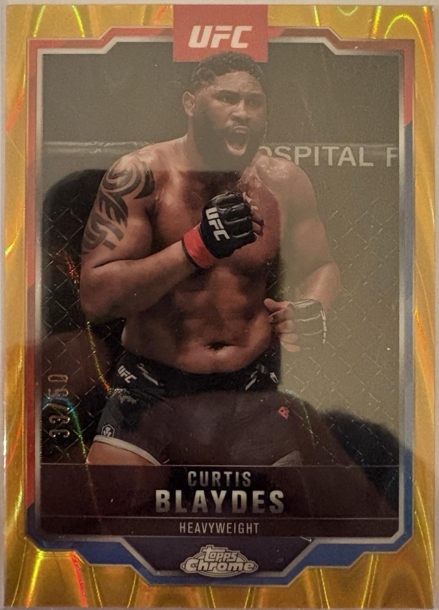 Curtis Blaydes 2025 Topps Chrome UFC Base #31 Gold Refractor