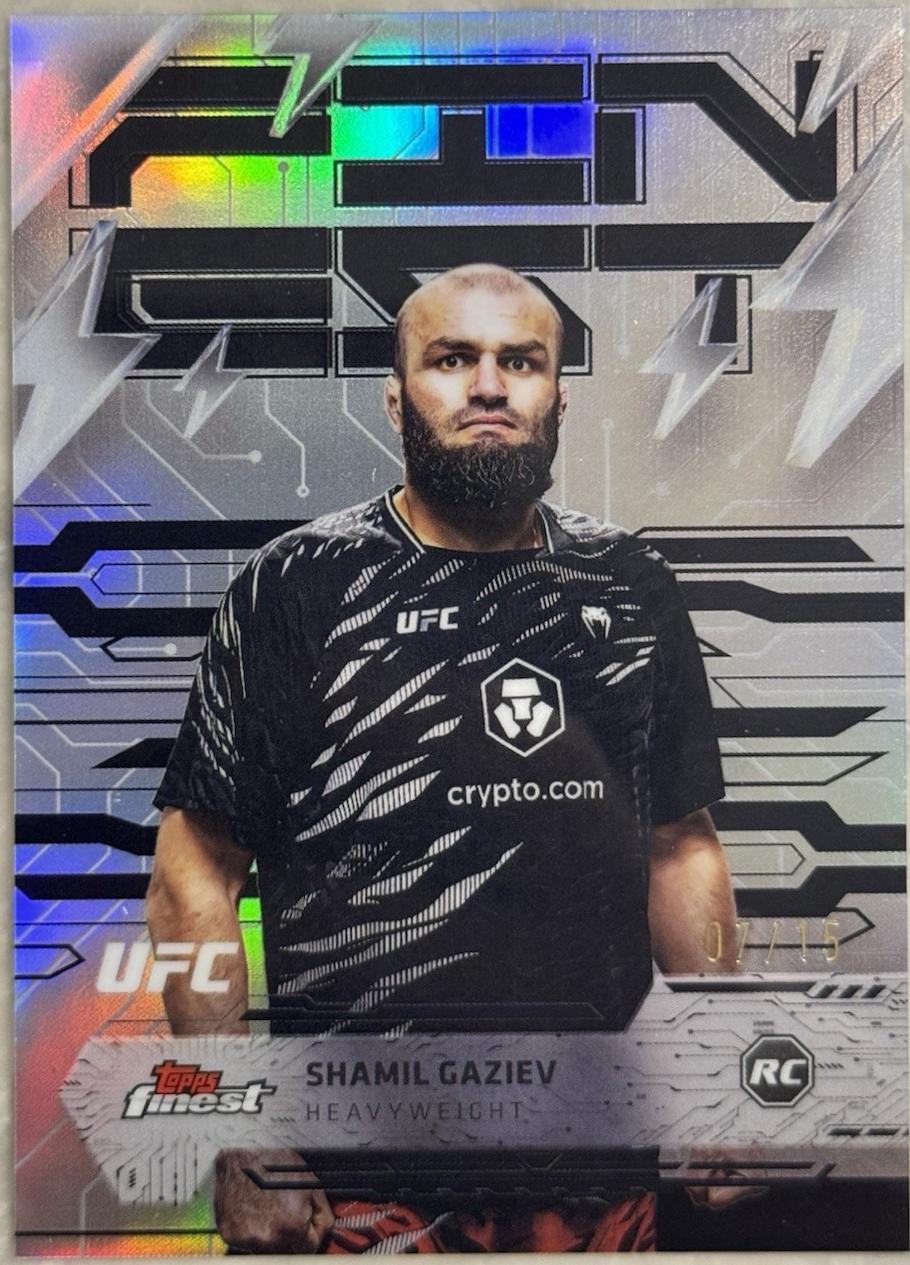 Shamil Gaziev 2025 Topps Finest UFC Base Rare #208 Red Refractor