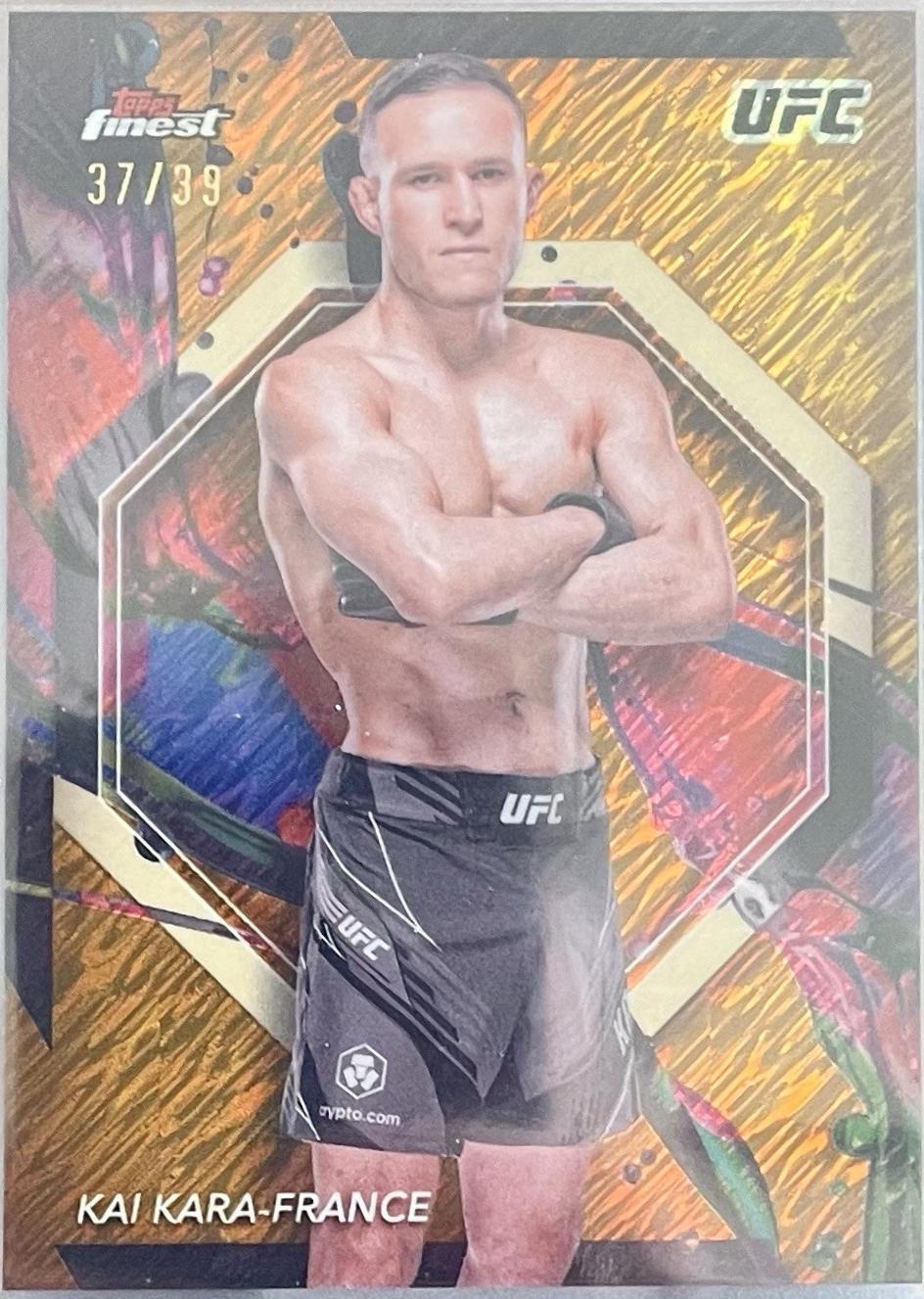 Kai Kara-France 2024 Topps Finest UFC Base Common #50 Gold Shimmer Refractor