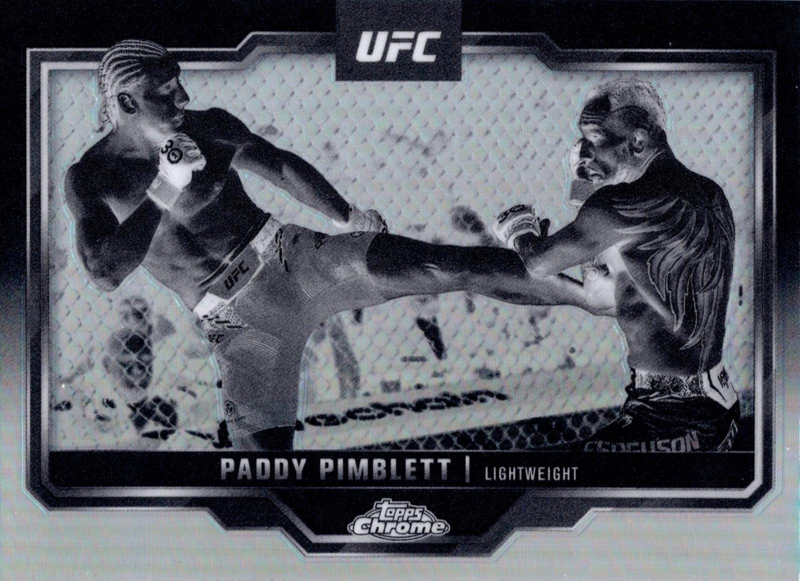Paddy Pimblett 2025 Topps Chrome UFC Base #177 Negative Refractor