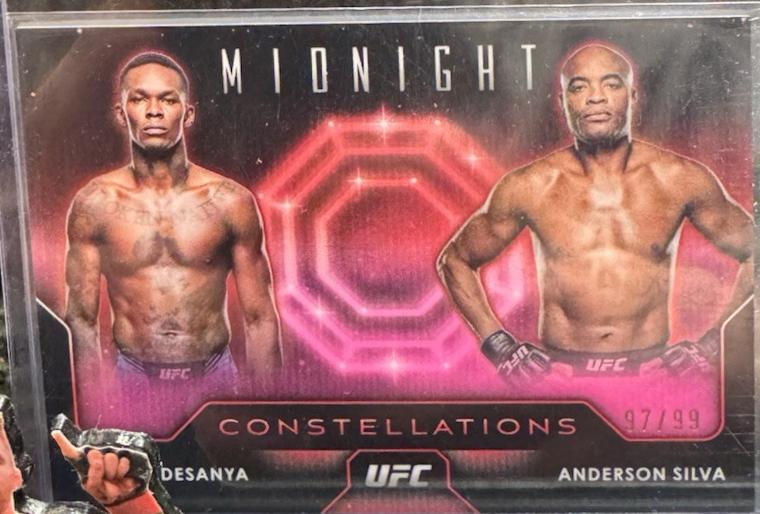 Anderson Silva / Israel Adesanya 2024 Topps Midnight UFC Constellations #CO-2 Twilight