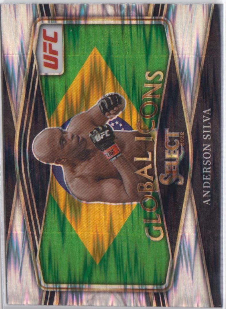 Anderson Silva 2022 Panini Select UFC Global Icons #20 Silver