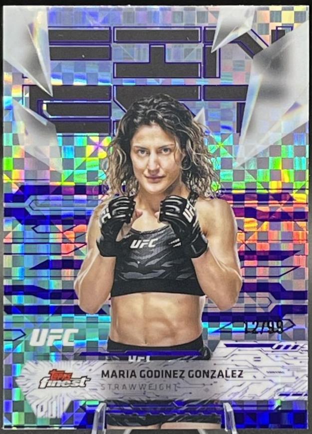 Maria Godinez Gonzalez 2025 Topps Finest UFC Base Uncommon #124 Purple Checkerboard Refractor