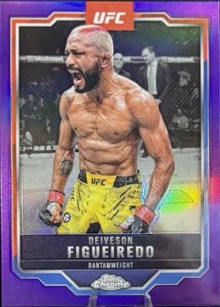 Deiveson Figueiredo 2025 Topps Chrome UFC Base #186 Purple Refractor