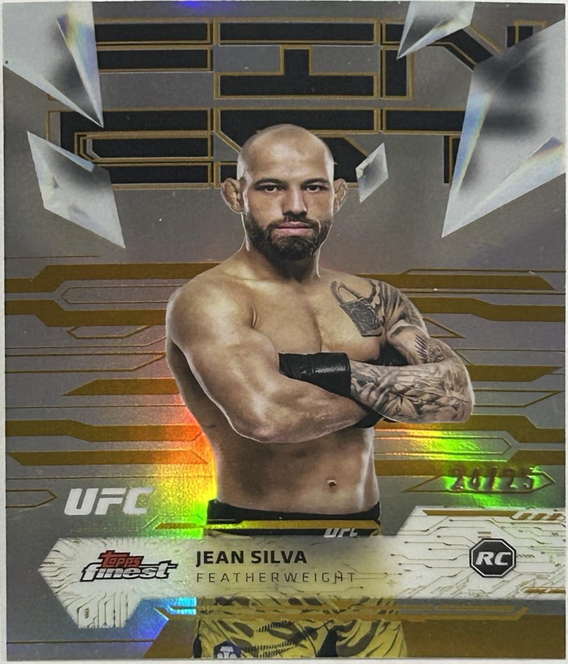 Jean Silva 2025 Topps Finest UFC Base Uncommon #200 Gold Refractor
