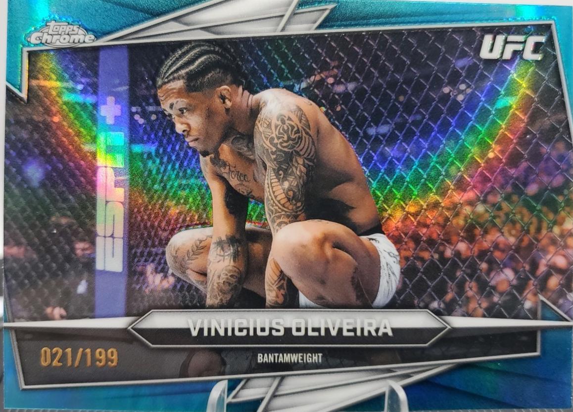 Vinicius Oliveira 2026 Topps Chrome UFC Base #122 Aqua Refractor