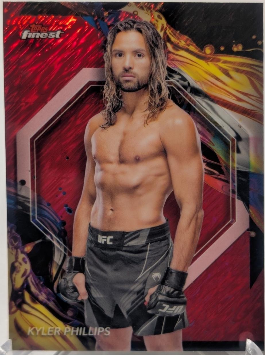 Kyler Phillips 2024 Topps Finest UFC Base Uncommon #146 Red Shimmer Refractor