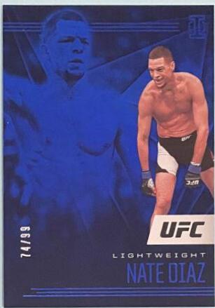 Nate Diaz 2021 Panini Chronicles UFC Base Illusions #176 Purple