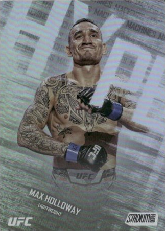 Max Holloway 2025 Topps Stadium Club UFC Hype Machines #HM-13 Gold Rainbow