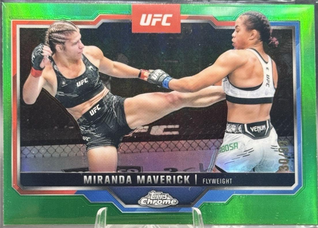 Miranda Maverick 2025 Topps Chrome UFC Base #5 Green Refractor
