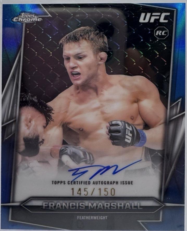 Francis Marshall 2026 Topps Chrome UFC Base Autographs #BAV-FM Blue Refractor
