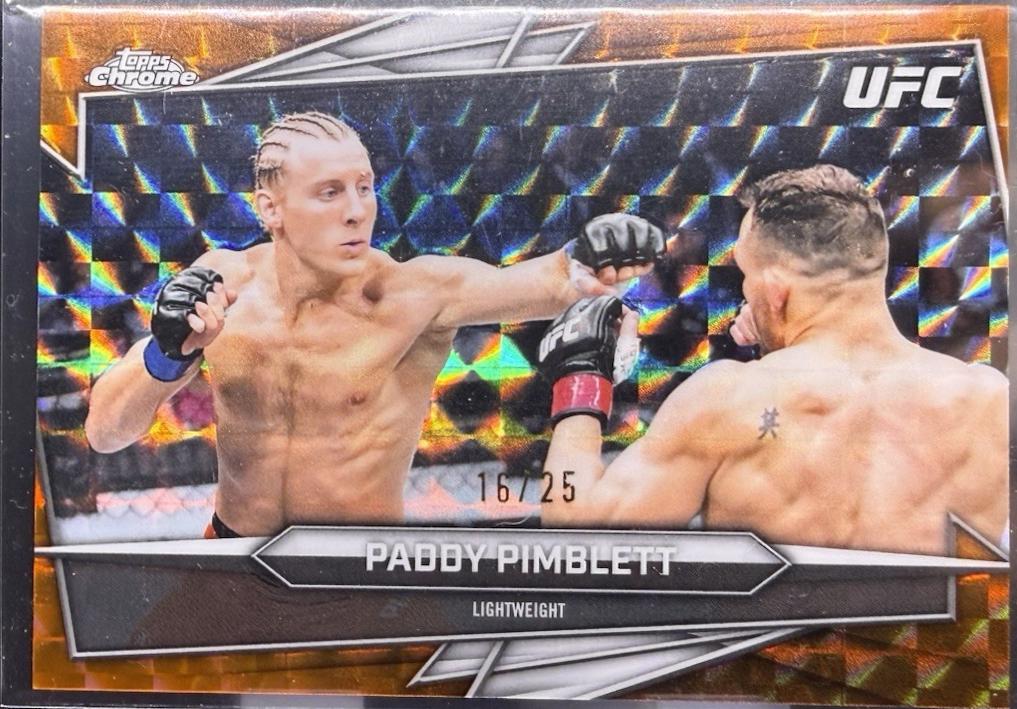 Paddy Pimblett 2026 Topps Chrome UFC Base #23 Orange Refractor