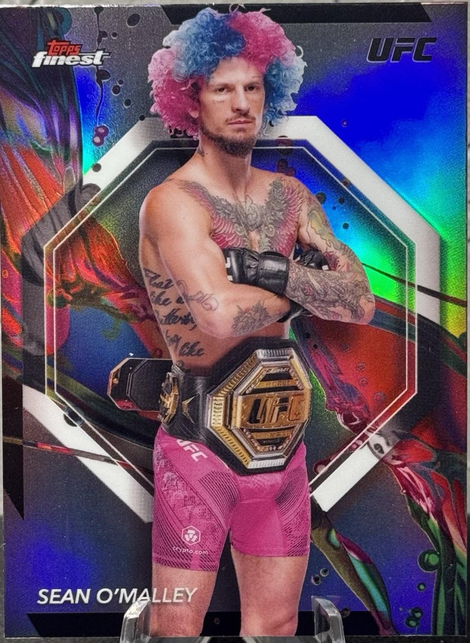 Sean O'Malley 2024 Topps Finest UFC Base Common #40 Refractor