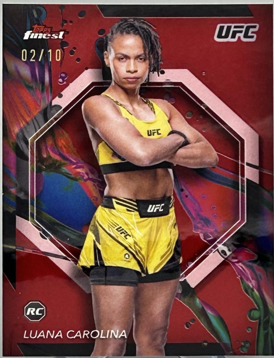 Luana Carolina 2024 Topps Finest UFC Base Common #26 Red Refractor