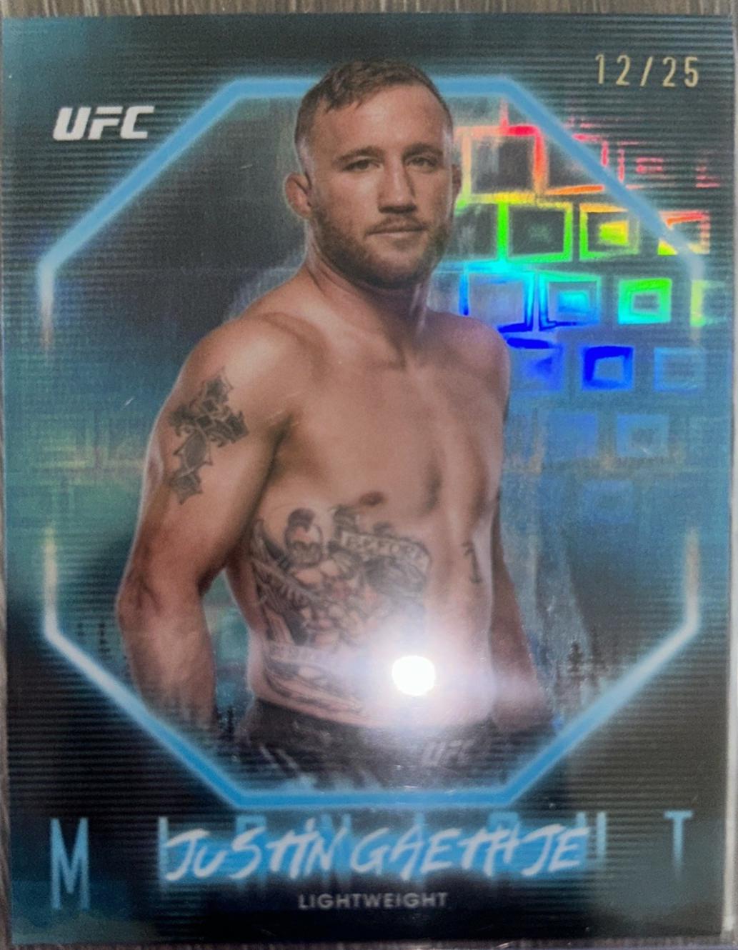 Justin Gaethje 2025 Topps Midnight UFC Base #50 Moonrise