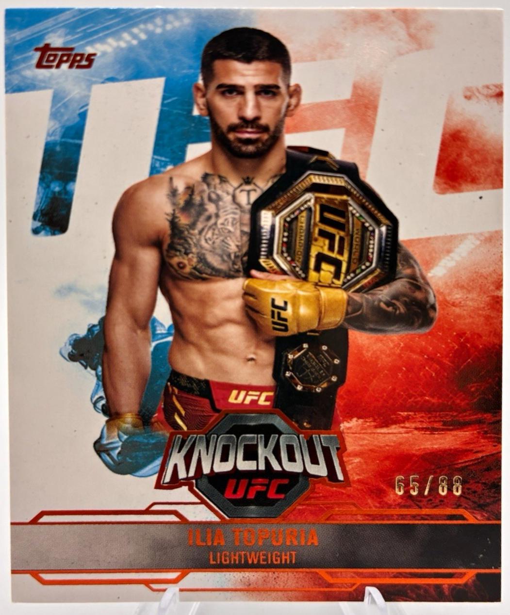 Ilia Topuria 2025 Topps Knockout UFC Base #69 Orange