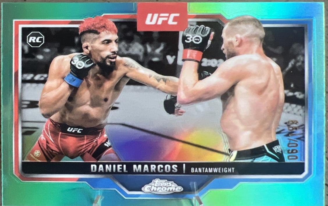 Daniel Marcos 2025 Topps Chrome UFC Base #113 Aqua Refractor