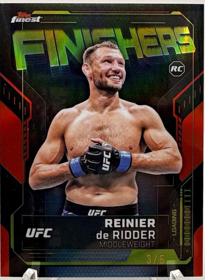 Reinier de Ridder 2025 Topps Finest UFC Finishers #FN-17 Red Refractor