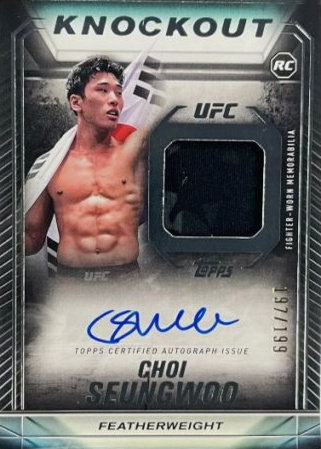 SeungWoo Choi 2024 Topps Knockout UFC Knockout Autograph Relics #KAR-CSO Gold