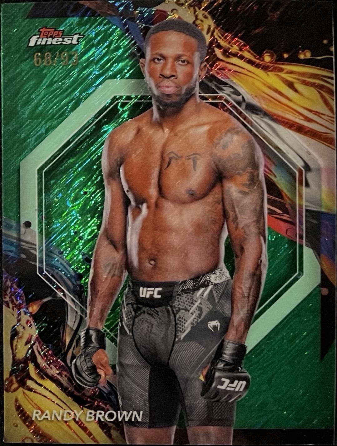 Randy Brown 2024 Topps Finest UFC Base Uncommon #192 Green Shimmer Refractor