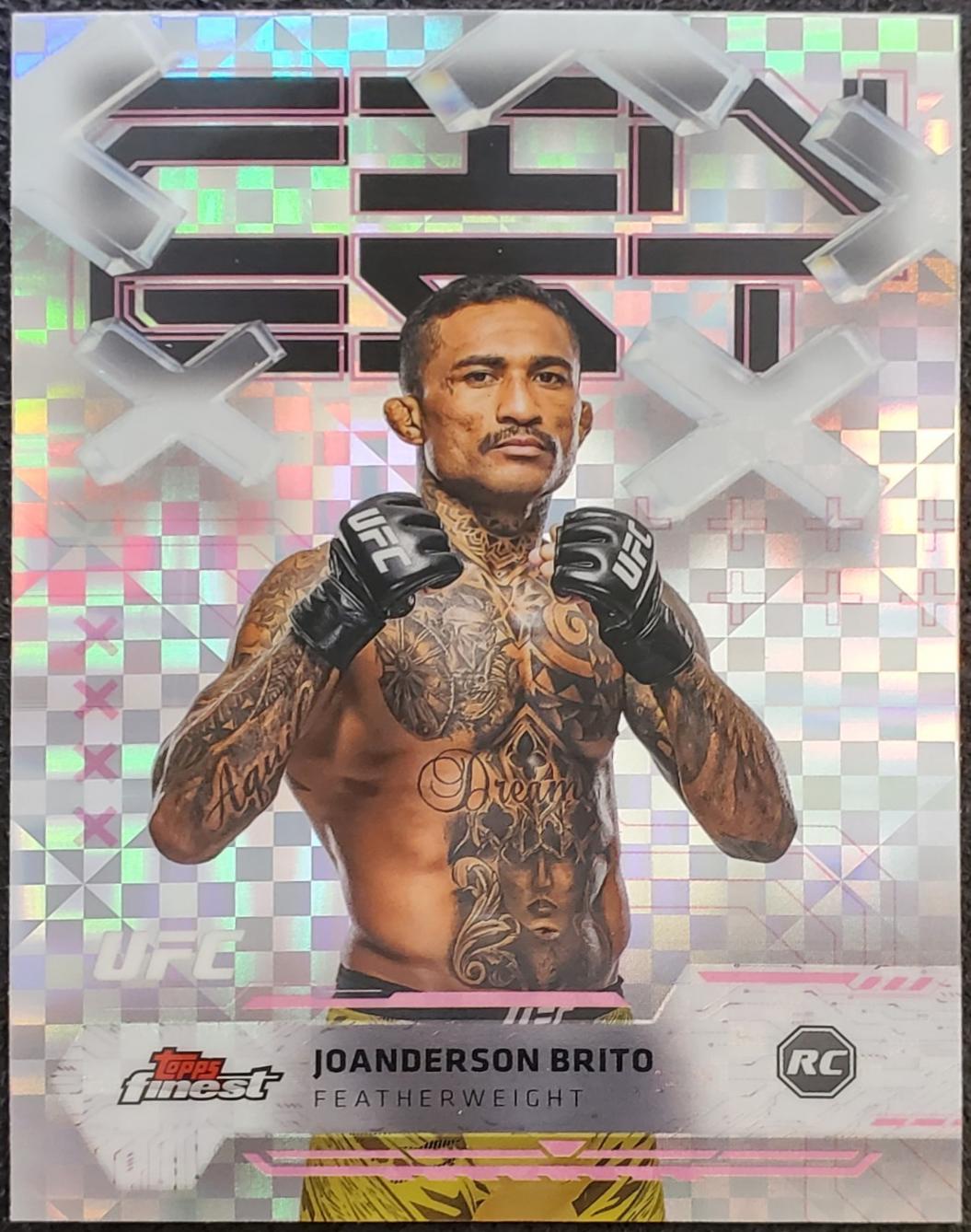 Joanderson Brito 2025 Topps Finest UFC Base Common #27 Checkerboard Refractor