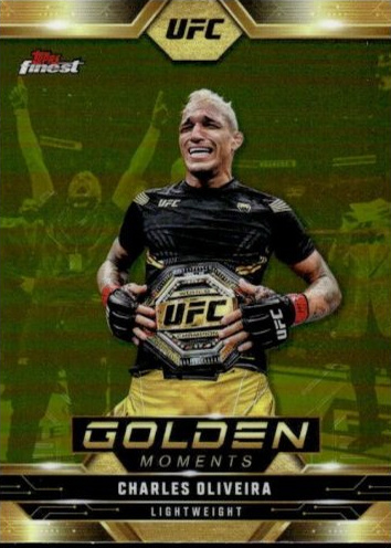 Charles Oliveira 2025 Topps Finest UFC Golden Moments #GM-2 Red Refractor