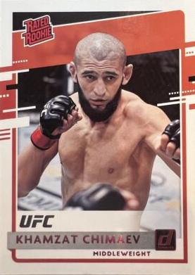Khamzat Chimaev 2021 Panini Chronicles UFC Base Donruss Rated Rookies #25 Pink