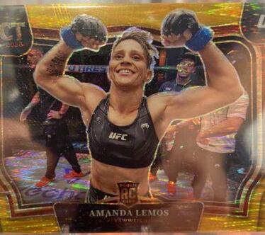 Amanda Lemos 2023 Panini Select UFC Octagonside #292 Gold Flash