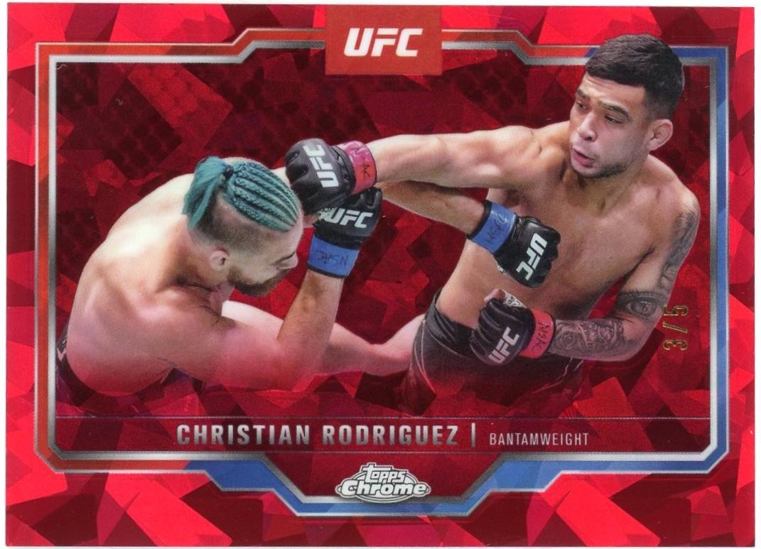Christian Rodriguez 2025 Topps Chrome Sapphire UFC Base Sapphire #106 Red Sapphire