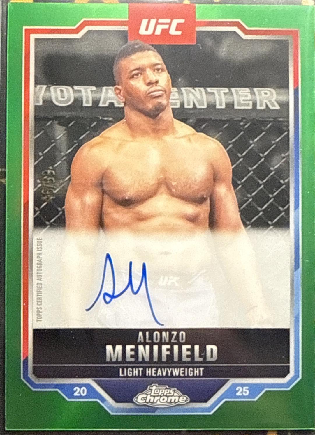 Alonzo Menifield 2025 Topps Chrome UFC Chrome Veteran Autographs #CVA-AM