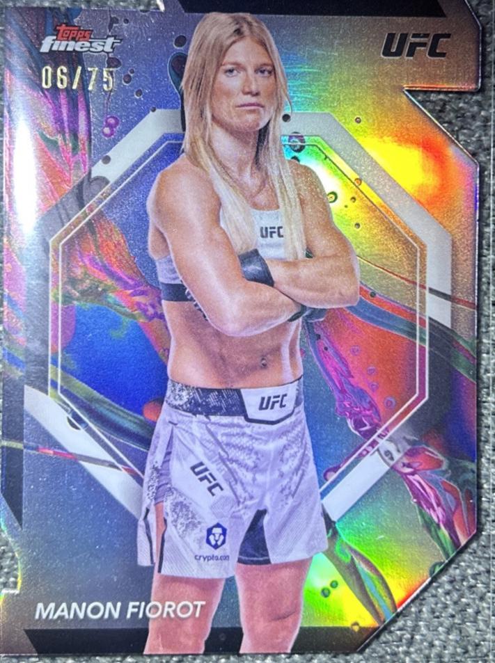 Manon Fiorot 2024 Topps Finest UFC Base Common #41 Die-Cut Refractor