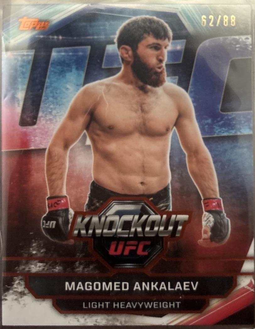 Magomed Ankalaev 2026 Topps Knockout UFC Base #11 Orange