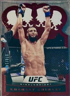 Khamzat Chimaev 2021 Panini Chronicles UFC Base Crown Royale #18 Platinum