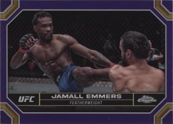 Jamall Emmers 2024 Topps Chrome UFC Base #90 Purple Refractor