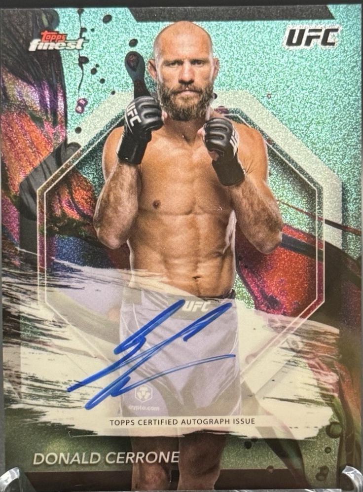 Donald Cerrone 2024 Topps Finest UFC Finest Autographs #FA-DDC Aqua Glitter Refractor