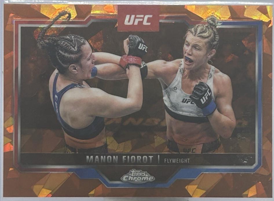 Manon Fiorot 2025 Topps Chrome Sapphire UFC Base Sapphire #92 Orange Sapphire