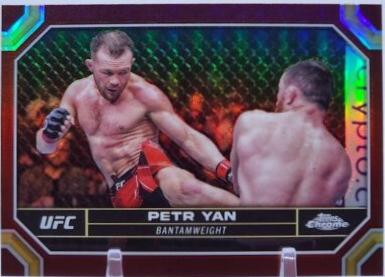 Petr Yan 2024 Topps Chrome UFC Base #156 Magenta Refractor