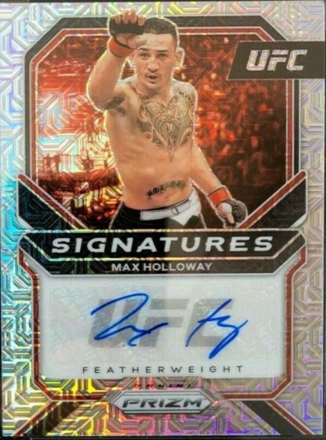 Max Holloway 2021 Panini Prizm UFC Signatures #14 Mojo