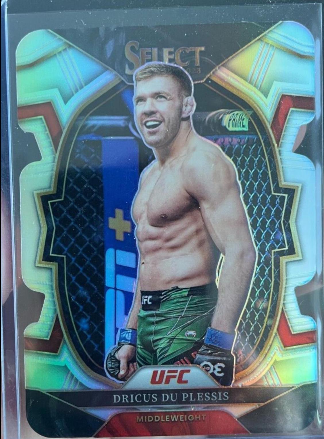 Dricus Du Plessis 2023 Panini Select UFC Concourse #24 Silver Die Cut