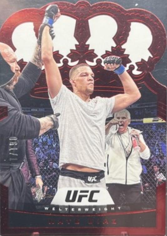 Nate Diaz 2021 Panini Chronicles UFC Base Crown Royale #13 Asia Red