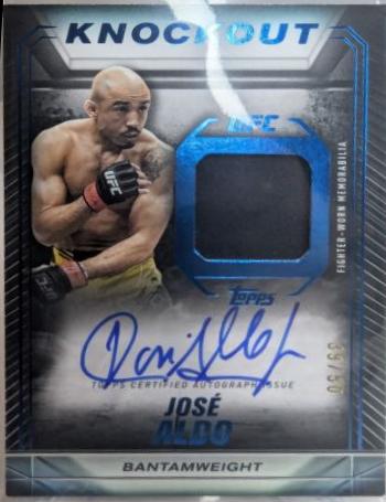 José Aldo 2024 Topps Knockout UFC Knockout Autograph Relics #KAR-JAO Blue