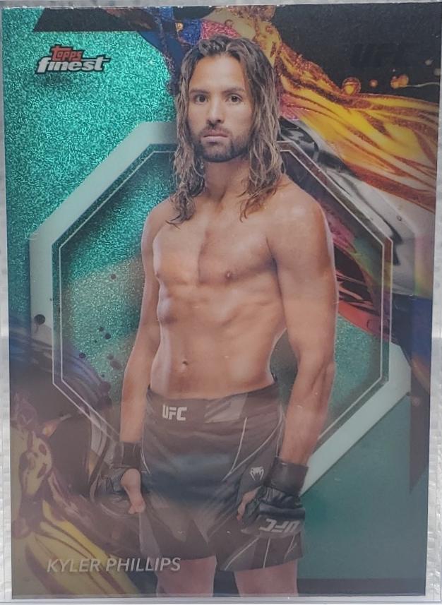 Kyler Phillips 2024 Topps Finest UFC Base Uncommon #146 Aqua Glitter Refractor