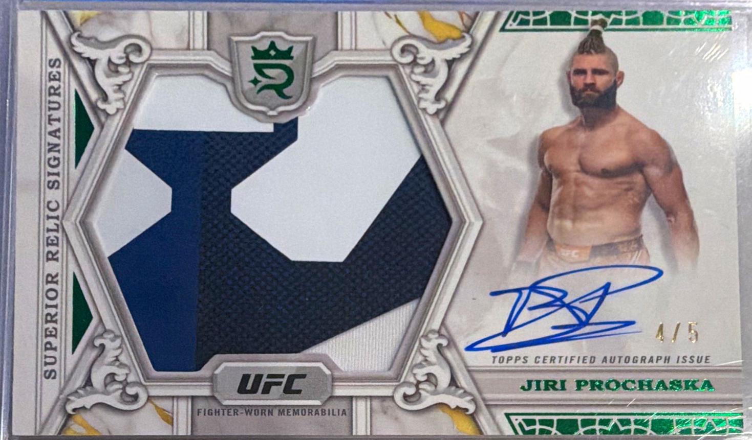 Jiri Prochazka 2024 Topps Royalty UFC Superior Relic Signatures #SRS-JI Green