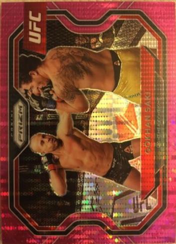 Gökhan Saki 2021 Panini Prizm UFC Base #188 Pink Pulsar