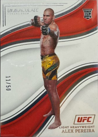 Alex Pereira 2023 Panini Immaculate Collection UFC Base #41 Platinum