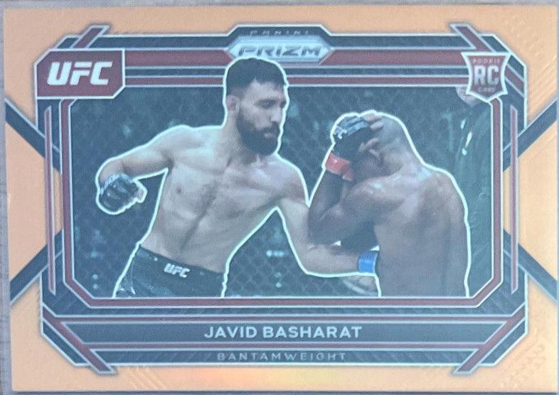 Javid Basharat 2023 Panini Prizm UFC Base #34 Orange