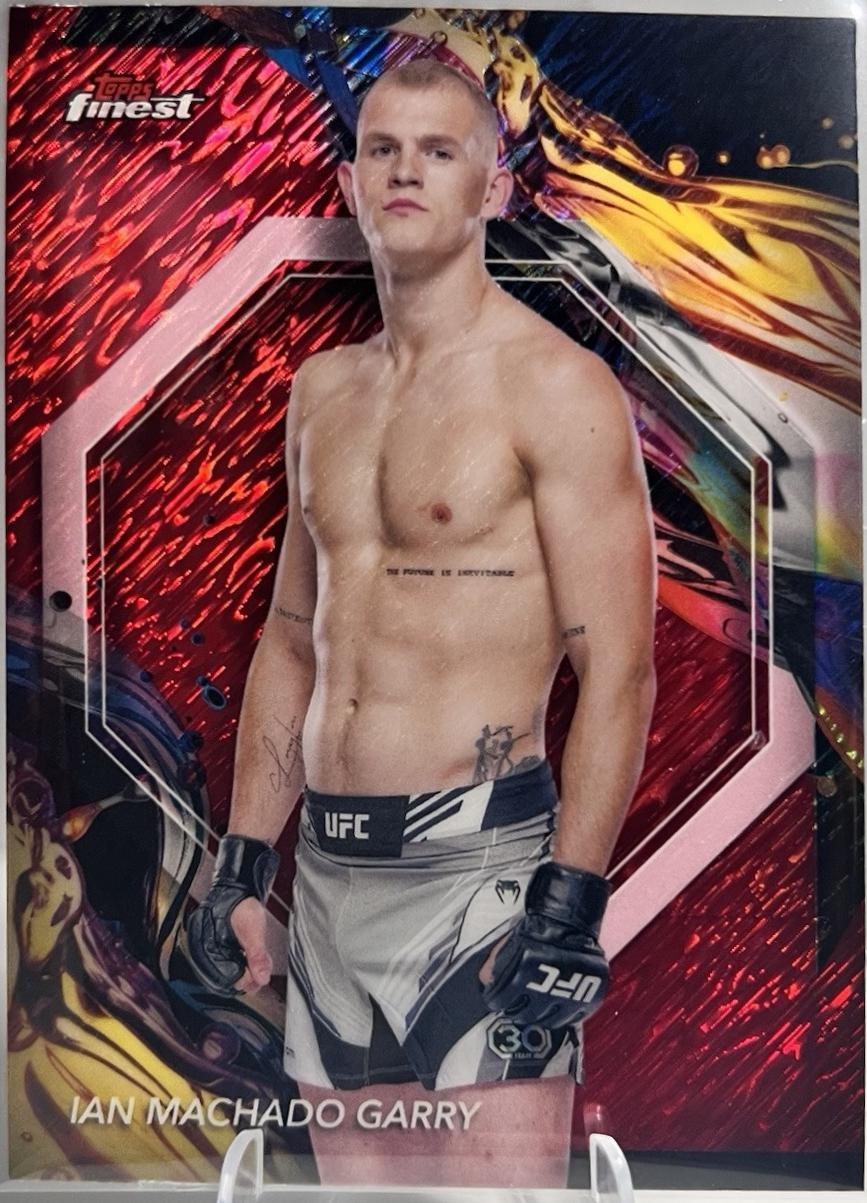 Ian Machado Garry 2024 Topps Finest UFC Base Uncommon #153 Red Shimmer Refractor