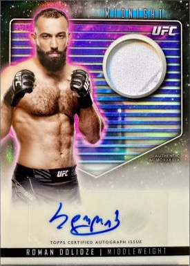 Roman Dolidze 2024 Topps Midnight UFC Relic Autographs #RCA-RDO Daybreak