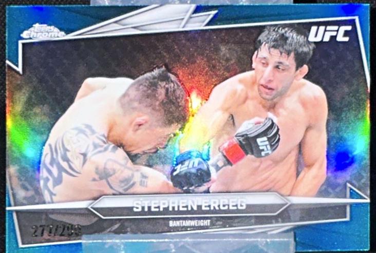 Stephen Erceg 2026 Topps Chrome UFC Base #186 Teal Refractor