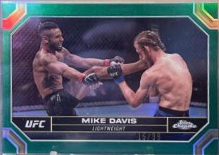 Mike Davis 2024 Topps Chrome UFC Base #139 Green Refractor